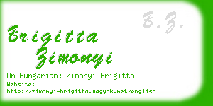 brigitta zimonyi business card